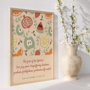 Poster Fruit de l'Esprit Écriture Abstraite