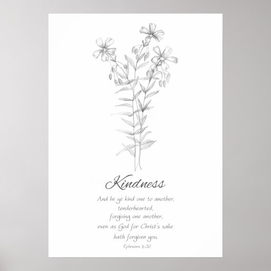 Poster Fruit de l'Esprit Éphésiens 4:32 Écriture (Devant)