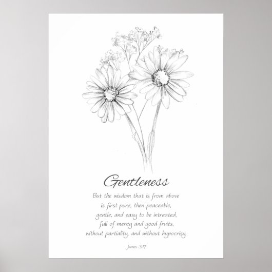 Poster Fruit de l'Esprit Jacques 3:17 Écriture biblique (Devant)