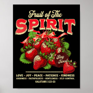 Poster Fruit de l'Esprit Verset Biblique Chrétien Religie