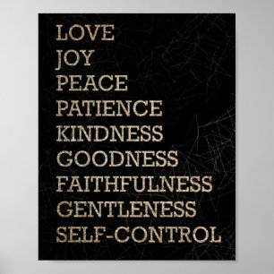 Poster Fruit de l'esprit - vertus - parties scintillant