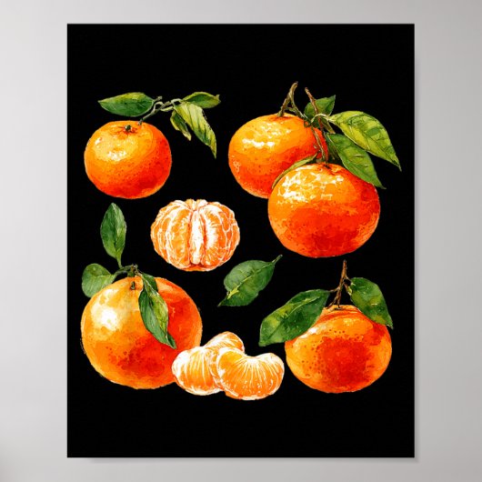 Poster Fruit de mandarine frais (Devant)