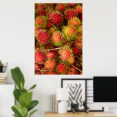 Poster Fruit de Rambutan au marché de Can Duoc (Bureau à domicile)