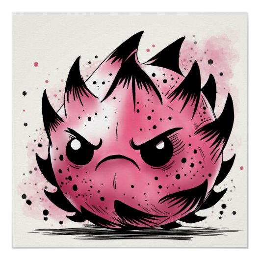 Poster Fruit du dragon grincheux (Devant)
