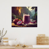 POSTER FRUIT DU DRAGON - PITAHAYA - FRUITS EXOTIQUES (Cuisine)