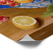 Poster Fruit d'un bol de vie fixe sur la table (Coin)