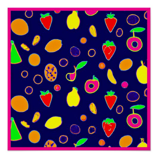 Poster Fruit électrique Fiesta Design (Devant)