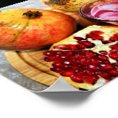 Poster Fruit et jus de grenade (Coin)