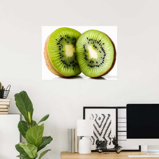 Poster Fruit kiwi vert (Bureau à domicile)