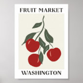 Poster Fruit Market Washington Red Apples Food (Devant)