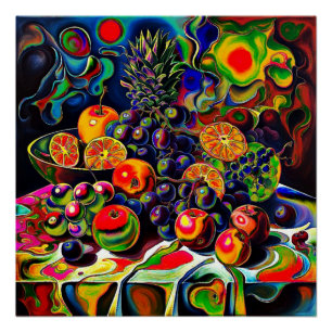 Poster Fruit psychédélique 4