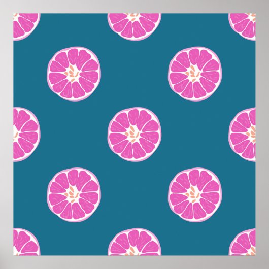 Poster Fruit sans couture motif avec orange. abstrait, ar (Devant)