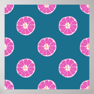 Poster Fruit seamless pattern with orange. abstract,art,b