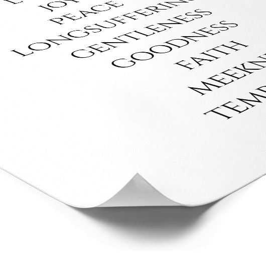 Poster Fruit simple de l'Esprit Galates 5 (Coin)