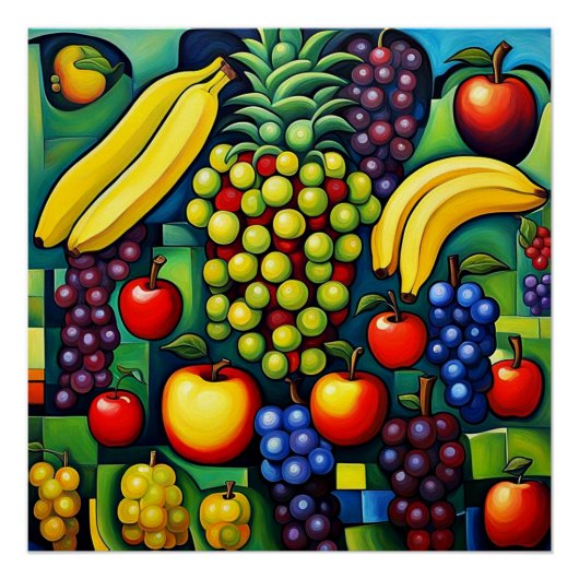 Poster Fruit surréaliste 36 (Devant)