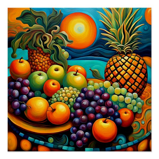 Poster Fruit surréaliste 4 (Devant)