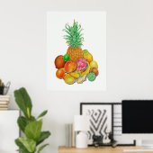 Poster Fruit tropical (Bureau à domicile)