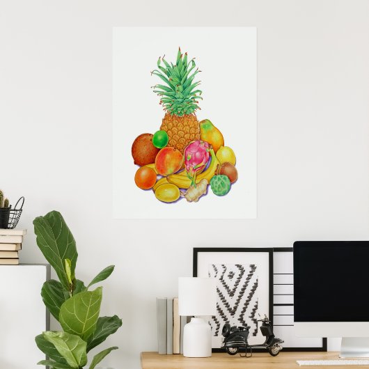 Poster Fruit tropical (Bureau à domicile)