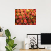 Poster Fruit tropical rambutan (Bureau à domicile)