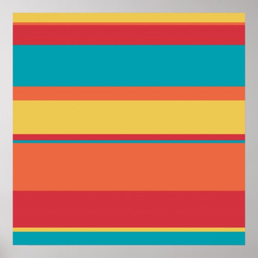 Poster Fruit Tropical Tonal Stripes (Devant)