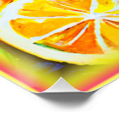 Poster Fruits à l'ananas ou à la banane orange. Commandez (Coin)