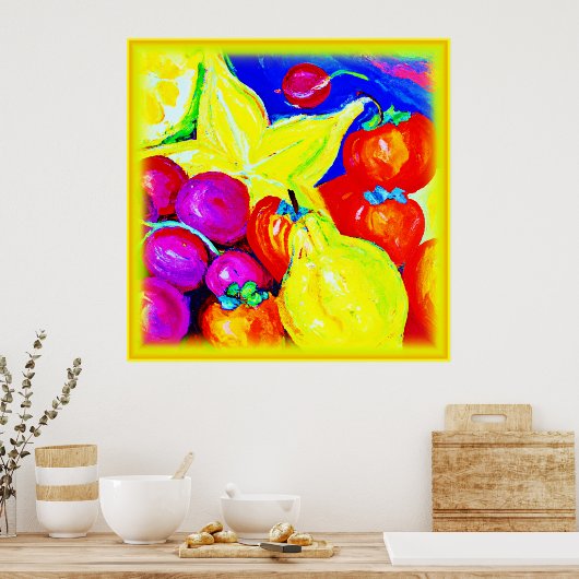 Poster Fruits brillants et Ciels stellaires. Commandez dè (Cuisine)