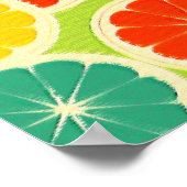 Poster Fruits d'agrumes frais, joli coloré (Coin)
