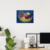 Poster Fruits dans un bol de laiton (Bureau à domicile)