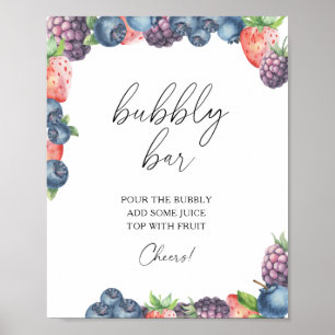 Poster Fruits de jardin d'aquarelle - bar à bulles