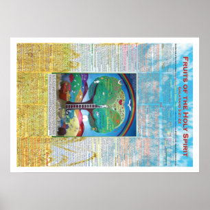 Poster Fruits de l'affiche 20" de Saint-Esprit x28 "