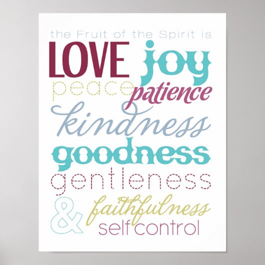 Poster Fruits de l'Esprit "canneberges" (Devant)