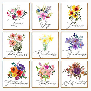 Poster Fruits de l'esprit floral