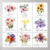 Poster Fruits de l'esprit floral (Devant)