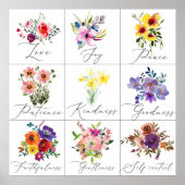 Poster Fruits de l'esprit floral (Devant)
