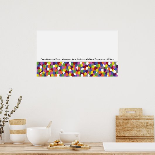 Poster Fruits de l'Esprit Points Art Imprimer (Cuisine)