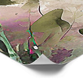 Poster Fruits de l'esprit rose floral (Coin)