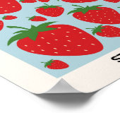 Poster Fruits de marché Fruit moderne Fruit Art bleu (Coin)