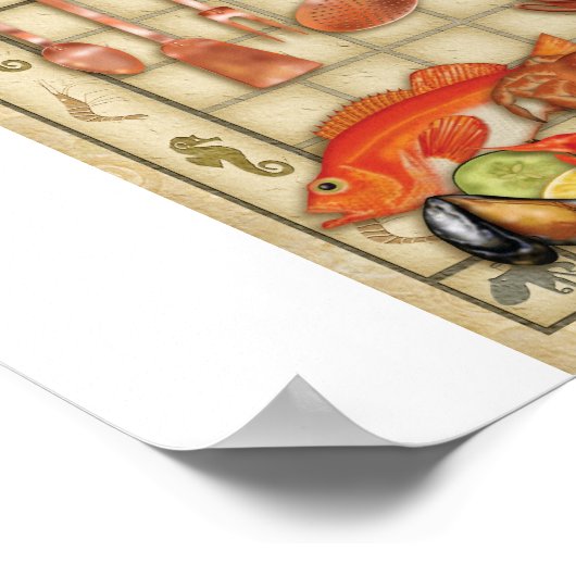 Poster fruits de mer (Coin)