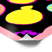 Poster Fruits de Neon Vibrants (Coin)