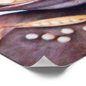 POSTER FRUITS DE SAISON 6 - HARICOTS ET ROSE (Coin)