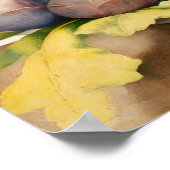 POSTER FRUITS DE SAISON / ASSIETTE DE FIGUES ET FEUILLES (Coin)