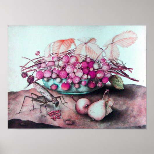 POSTER FRUITS DE SAISON / FRAISES ET PEURS (Devant)