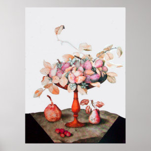 POSTER FRUITS DE SAISON / JASMINES ET PRUNES