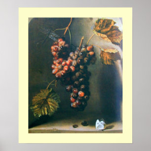 Poster FRUITS DE SAISON -PROSPÉRITÉ crème brun jaune