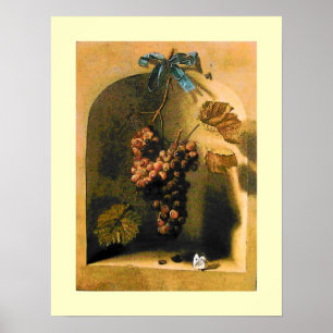 Poster FRUITS DE SAISON -PROSPÉRITÉ crème brun jaune