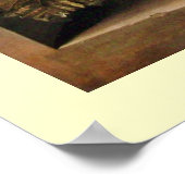 Poster FRUITS DE SAISON -PROSPÉRITÉ crème brun jaune (Coin)