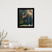 Poster FRUITS DE SAISON -PROSPÉRITÉ jaune brun noir (Cuisine)