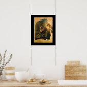 Poster FRUITS DE SAISON -PROSPÉRITÉ jaune brun noir (Cuisine)