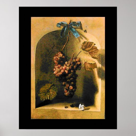 Poster FRUITS DE SAISON -PROSPÉRITÉ jaune brun noir (Devant)