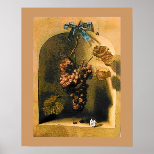 Poster FRUITS DE SAISON -PROSPÉRITÉ jaune marron (Devant)